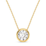Photo of Naya 1 Carat T.W. Lab Grown Diamond Solitaire Pendant 10K Yellow Gold [SP1925Y-L095]