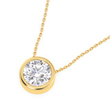 Photo of Naya 1 Carat T.W. Lab Grown Diamond Solitaire Pendant 10K Yellow Gold [SP1925Y-L095]