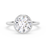 Photo of Niu 3 ct tw. Lab Grown Diamond Round Solitaire Engagement Ring 14K White Gold [BT1926WE-L295]
