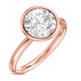 Photo of Niu 3 ct tw. Lab Grown Diamond Round Solitaire Engagement Ring 14K Rose Gold [BT1926RE-L295]