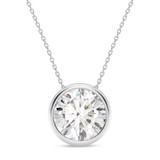 Photo of Aarini 3 CT. T.W. Lab Grown Diamond Solitaire Pendant 14K White Gold [SP1926W-L295]