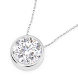 Photo of Aarini 3 CT. T.W. Lab Grown Diamond Solitaire Pendant 14K White Gold [SP1926W-L295]