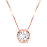 Photo of Naya 1 Carat T.W. Lab Grown Diamond Solitaire Pendant 14K Rose Gold [SP1925R-L095]