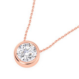 Photo of Naya 1 Carat T.W. Lab Grown Diamond Solitaire Pendant 14K Rose Gold [SP1925R-L095]