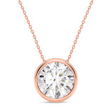 Photo of Aarini 3 Carat T.W. Lab Grown Diamond Solitaire Pendant 14K Rose Gold [SP1926R-L295]