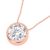 Photo of Aarini 3 Carat T.W. Lab Grown Diamond Solitaire Pendant 14K Rose Gold [SP1926R-L295]