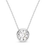 Photo of Naya 1 CT. T.W. Lab Grown Diamond Solitaire Pendant 14K White Gold [SP1925W-L095]