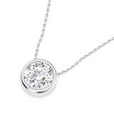 Photo of Naya 1 CT. T.W. Lab Grown Diamond Solitaire Pendant 14K White Gold [SP1925W-L095]