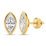 Photo of Flo 1 Carat T.W. Lab Grown Diamond Solitaire Earring 10K Yellow Gold [SE1922Y-O095]