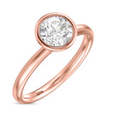 Photo of Niu 1 ct tw. Lab Grown Diamond Round Solitaire Engagement Ring 10K Rose Gold [BT1925RE-L095]