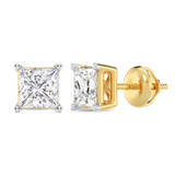 Photo of Mihi 1 CT. T.W. Lab Grown Diamond Solitaire Earring 10K Yellow Gold [SE1927Y-K095]