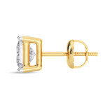 Photo of Mihi 1 CT. T.W. Lab Grown Diamond Solitaire Earring 10K Yellow Gold [SE1927Y-K095]