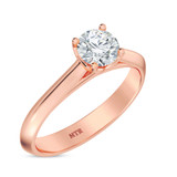 Photo of Jena 1/2 ct tw. Lab Grown Round Solitaire Engagement Ring 14K Rose Gold [BT1930RE-C000]