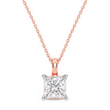 Photo of Mihi 1 CT. T.W. Lab Grown Diamond Solitaire Pendant 14K Rose Gold [SP1927R-K095]