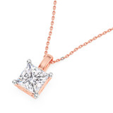 Photo of Mihi 1 CT. T.W. Lab Grown Diamond Solitaire Pendant 14K Rose Gold [SP1927R-K095]