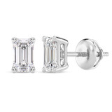 Photo of Jena 1/2 Carat T.W. Lab Grown Diamond Solitaire Earring 10K White Gold [SE1929W-C000]