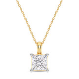 Photo of Mihi 1 Carat T.W. Lab Grown Diamond Solitaire Pendant 14K Yellow Gold [SP1927Y-K095]