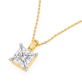 Photo of Mihi 1 Carat T.W. Lab Grown Diamond Solitaire Pendant 14K Yellow Gold [SP1927Y-K095]