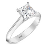 Photo of Jena 1 ct tw. Lab Grown Diamond Princess Solitaire Engagement Ring 14K White Gold [BT1927WE-K095]