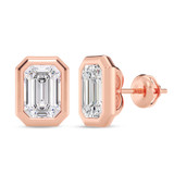 Photo of Dela 3 CT. T.W. Lab Grown Diamond Solitaire Earring 14K Rose Gold [SE1921R-N295]