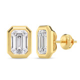 Photo of Dela 3 CT. T.W. Lab Grown Diamond Solitaire Earring 10K Yellow Gold [SE1921Y-N295]