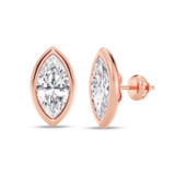 Photo of Niu 3 CT. T.W. Lab Grown Diamond Solitaire Earring 14K Rose Gold [SE1924R-O295]