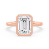 Photo of Niu 3 ct tw. Lab Grown Diamond Emerald Solitaire Engagement Ring 14K Rose Gold [BT1921RE-N295]