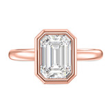 Photo of Niu 3 ct tw. Lab Grown Diamond Emerald Solitaire Engagement Ring 14K Rose Gold [BT1921RE-N295]