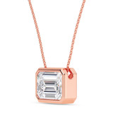 Photo of Dela 3 Carat T.W. Lab Grown Diamond Solitaire Pendant 14K Rose Gold [SP1921R-N295]
