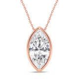 Photo of Niu 3 Carat T.W. Lab Grown Diamond Solitaire Pendant 14K Rose Gold [SP1924R-O295]