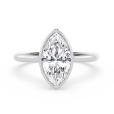 Photo of Niu 2 ct tw. Lab Grown Diamond Marquise Solitaire Engagement Ring 10K White Gold [BT1923WE-O195]