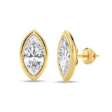 Photo of Niu 3 Carat T.W. Lab Grown Diamond Solitaire Earring 14K Yellow Gold [SE1924Y-O295]