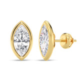 Photo of Wren 2 CT. T.W. Lab Grown Diamond Solitaire Earring 14K Yellow Gold [SE1923Y-O195]