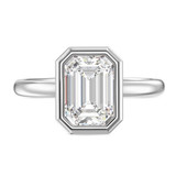 Photo of Niu 3 ct tw. Lab Grown Diamond Emerald Solitaire Engagement Ring 10K White Gold [BT1921WE-N295]