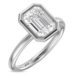 Photo of Niu 3 ct tw. Lab Grown Diamond Emerald Solitaire Engagement Ring 10K White Gold [BT1921WE-N295]