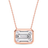 Photo of Dela 3 Carat T.W. Lab Grown Diamond Solitaire Pendant 10K Rose Gold [SP1921R-N295]