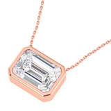Photo of Dela 3 Carat T.W. Lab Grown Diamond Solitaire Pendant 10K Rose Gold [SP1921R-N295]