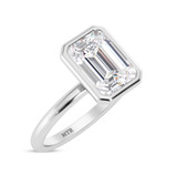 Photo of Niu 3 ct tw. Lab Grown Diamond Emerald Solitaire Engagement Ring 14K White Gold [BT1921WE-N295]