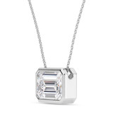 Photo of Dela 3 CT. T.W. Lab Grown Diamond Solitaire Pendant 14K White Gold [SP1921W-N295]