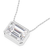 Photo of Dela 3 CT. T.W. Lab Grown Diamond Solitaire Pendant 14K White Gold [SP1921W-N295]