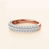 Photo of Jiles 3/4 ct tw. Lab Grown Diamonds Mens Band 14K Rose Gold [BT1681RM]