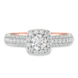 Photo of Jiles 1 7/8 ct tw. Lab Grown Diamond Round Solitaire Bridal Set 14K Rose Gold [BT1681RE-L045]