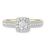 Photo of Jiles 1 7/8 ct tw. Lab Grown Diamond Round Solitaire Bridal Set 14K Yellow Gold [BT1681YE-L045]