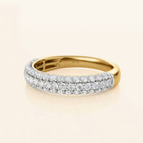 Photo of Jiles 1 2/3 ct tw. Lab Grown Diamond Same Sex Mens Band Set 14K Yellow Gold [BT1681YM]