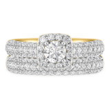 Photo of Jiles 1 7/8 ct tw. Lab Grown Diamond Round Solitaire Bridal Set 10K Yellow Gold [BR1681Y-L045]