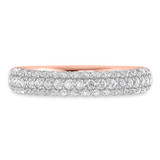 Photo of Jiles 1 1/2 ct tw. Lab Grown Diamond Wedding Band Set 10K Rose Gold [BT1681RL]