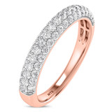 Photo of Jiles 1 1/2 ct tw. Lab Grown Diamond Wedding Band Set 10K Rose Gold [BT1681RM]