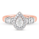 Photo of Florens 1 1/2 ct tw. Lab Grown Pear Solitaire Engagement Ring 10K Rose Gold [BT1683RE-M070]
