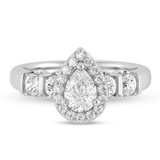 Photo of Florens 1 1/2 ct tw. Lab Grown Diamond Pear Solitaire Engagement Ring 10K White Gold [BT1683WE-M070]