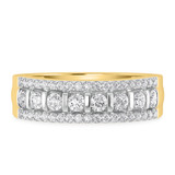 Photo of Florens 1 1/4 ct tw. Lab Grown Diamonds Mens Band 14K Yellow Gold [BT1683YM]